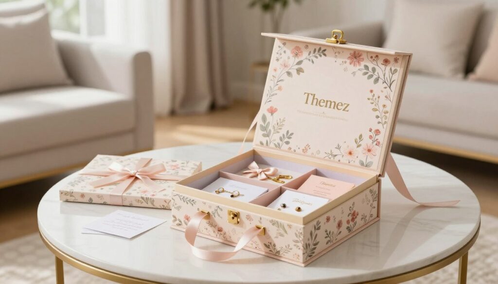 Decorative gift box with floral design