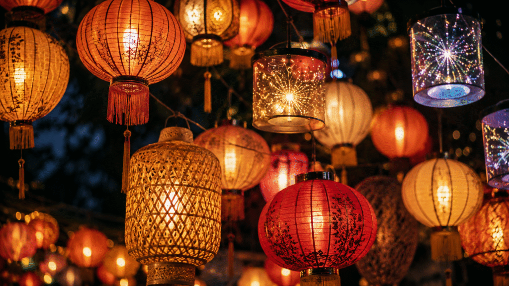 Lanterns around neighbourhoods