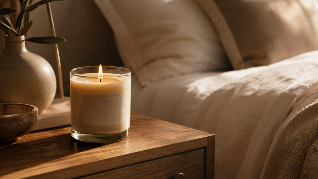 A scented candle for a calmer evening