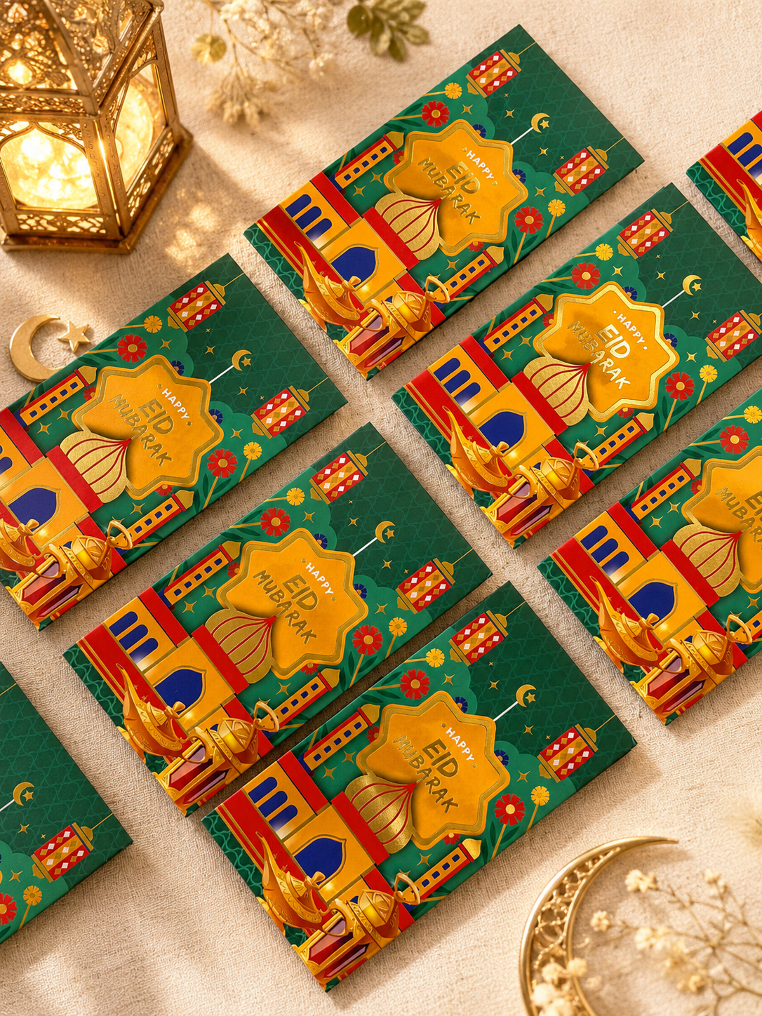Themez Hari Raya green packets