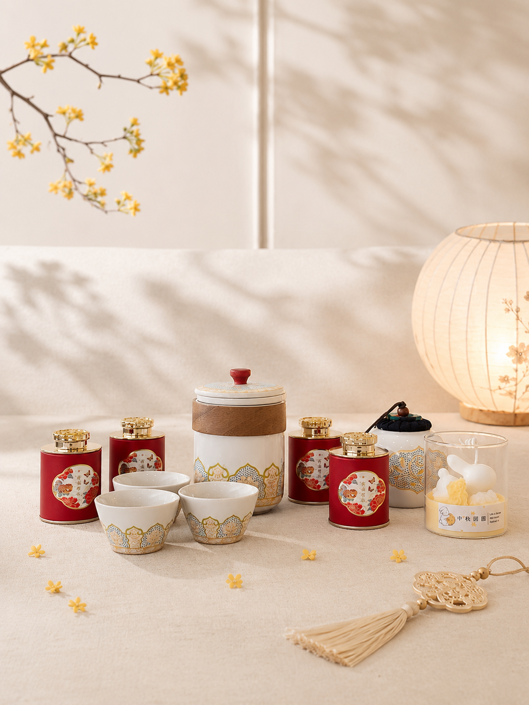 Oriental Moonlit Feast tea pots